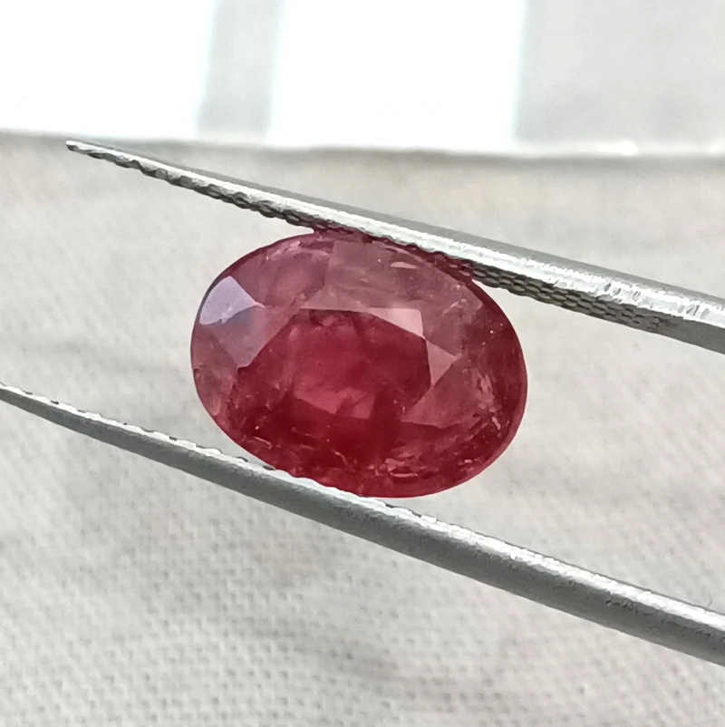 2.53ct Unheated natural ruby vibrant royal crimson red SGL certified Oval stone/