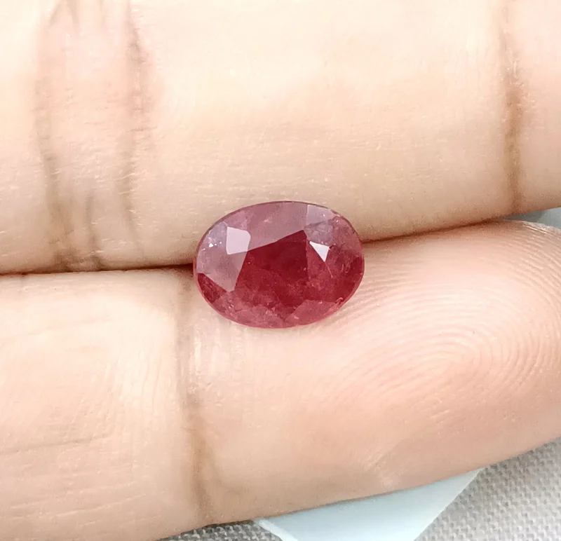 2.53ct Unheated natural ruby vibrant royal crimson red SGL certified Oval stone