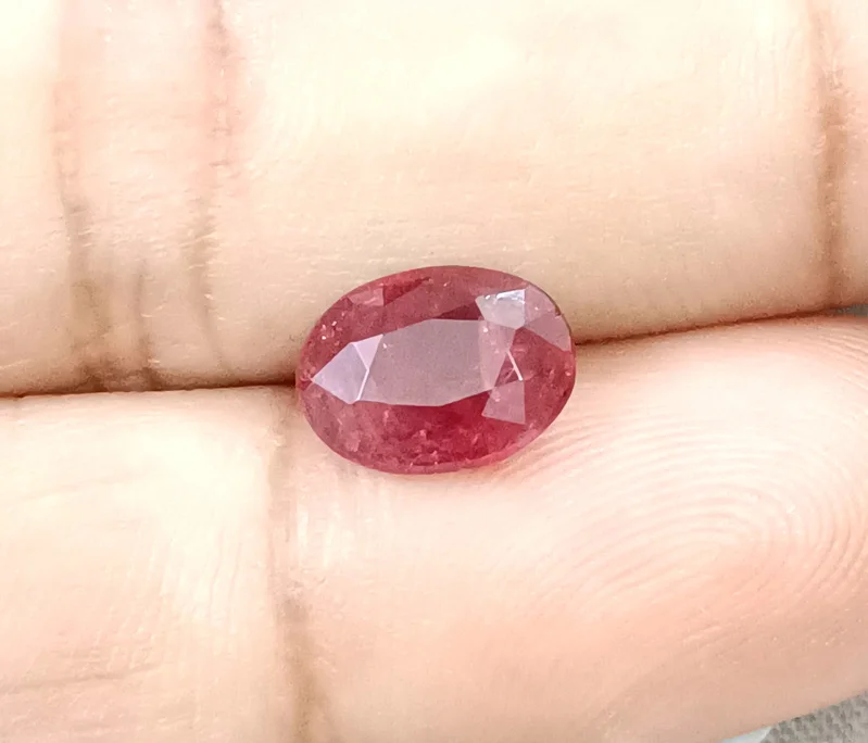 2.53ct Unheated natural ruby vibrant royal crimson red SGL certified Oval stone