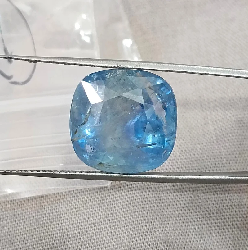 17.96ct Unheated Burmese blue sapphire natural certified cushion cut