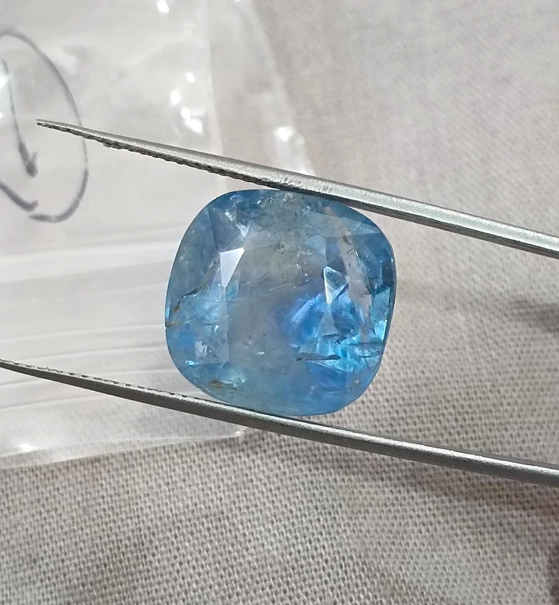 17.96ct Unheated Burmese blue sapphire natural certified cushion cut