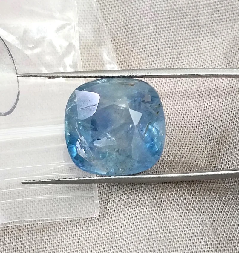 17.96ct Unheated Burmese blue sapphire natural certified cushion cut