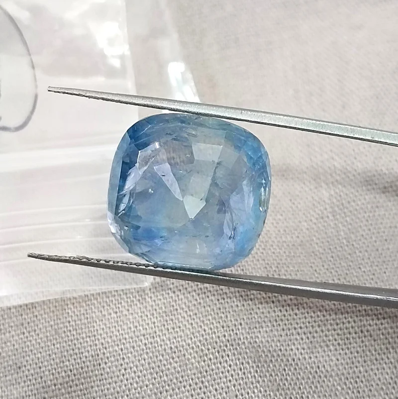 17.96ct Unheated Burmese blue sapphire natural certified cushion cut