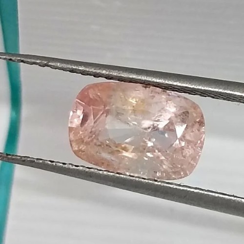 2.56ct IGI certified unheated padparadscha sapphire natural cushion gem/