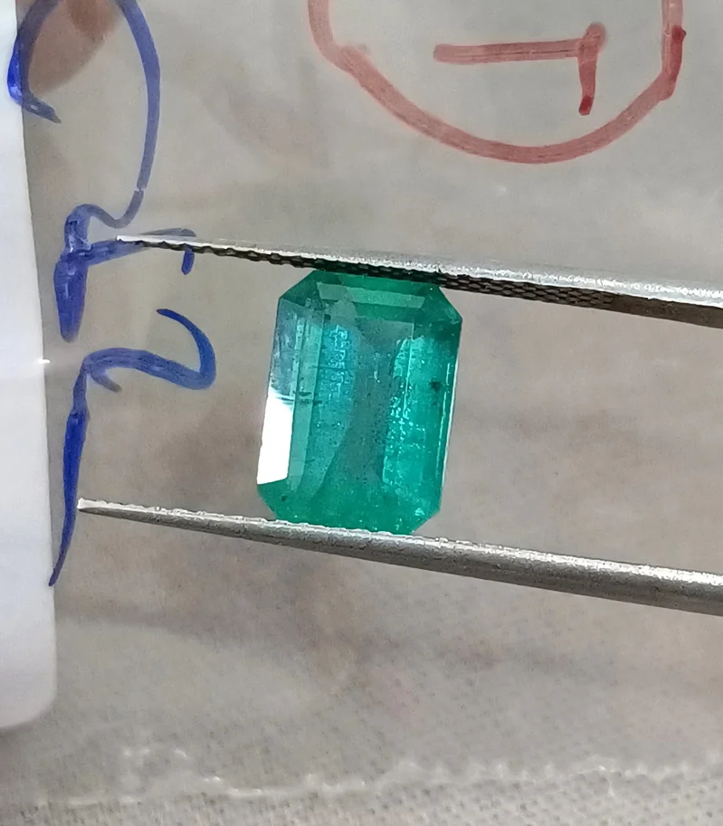 1.87ct Zambian Emerald SGL Certified Octagon Cut Natural Gemstone