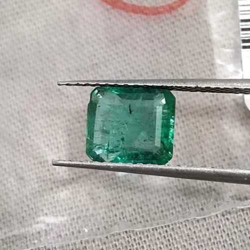 1.41ct Natural emerald Zambia medium deep green octagon SGL certified stone/