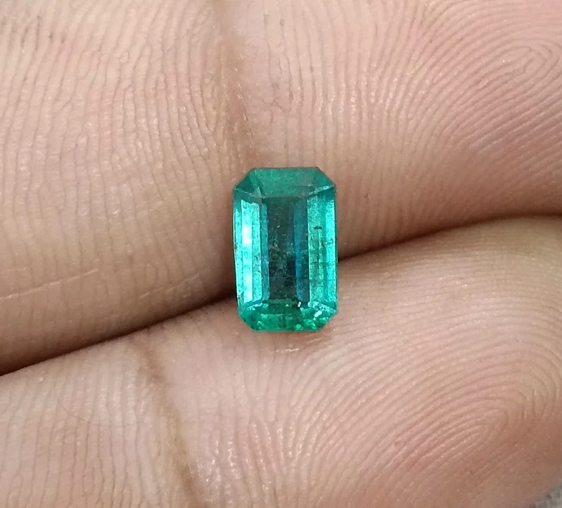 1.32ct Emerald natural medium bluish green SGL certified octagon loose gemstone