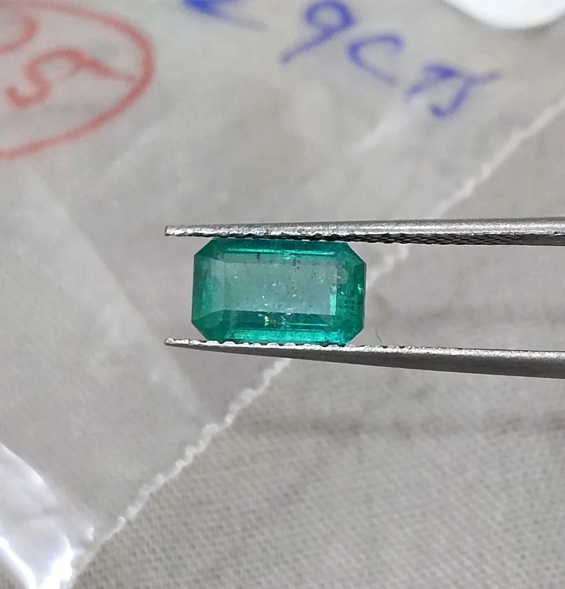 1.32ct Emerald natural medium bluish green SGL certified octagon loose gemstone