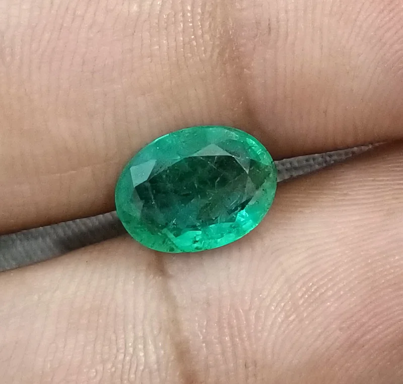 2.16ct SGL certified natural emerald medium green oval loose stone/