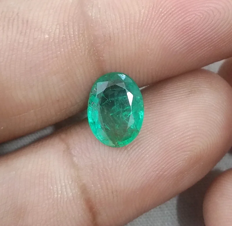 2.16ct SGL certified natural emerald medium green oval loose stone