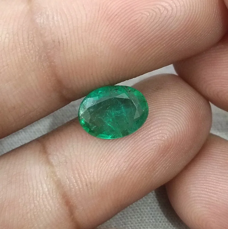 2.16ct SGL certified natural emerald medium green oval loose stone