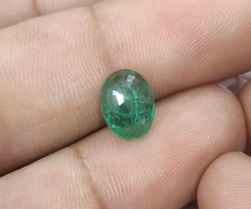 2.16ct SGL certified natural emerald medium green oval loose stone