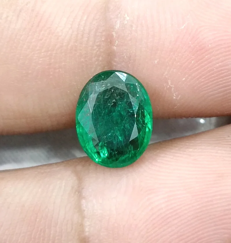 2.81ct Deep pure green natural emerald SGL certified stone/