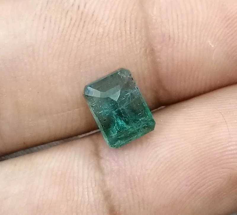 2.14ct Medium green natural emerald SGL certified octagon stone