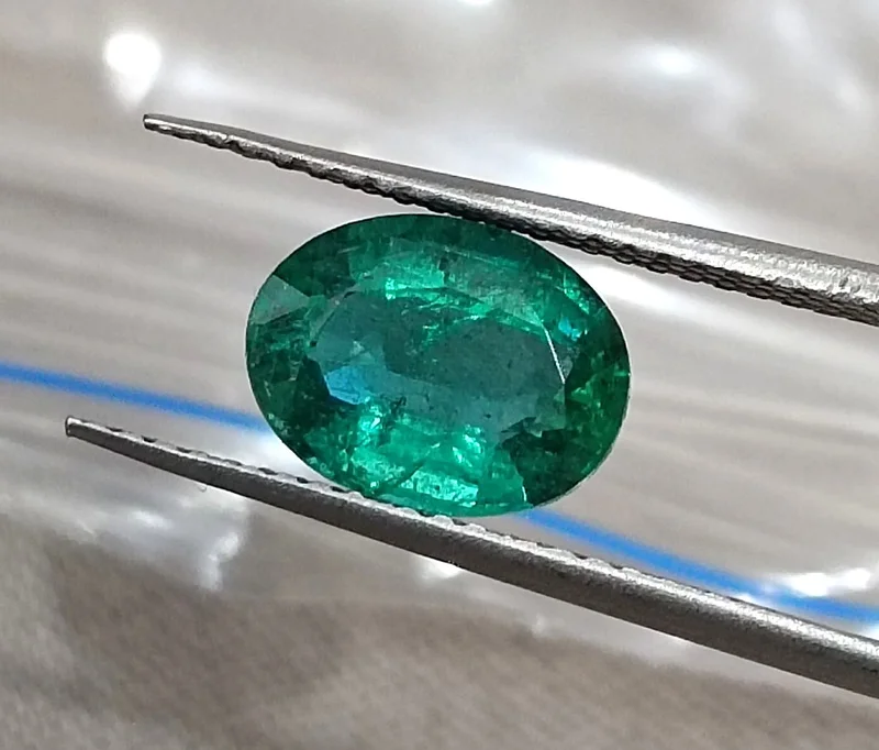 1.53ct SGL certified emerald natural bright medium deep green stone/