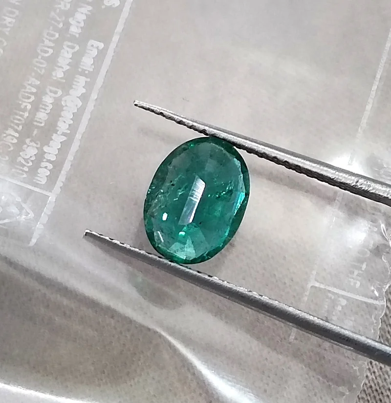 1.53ct SGL certified emerald natural bright medium deep green stone