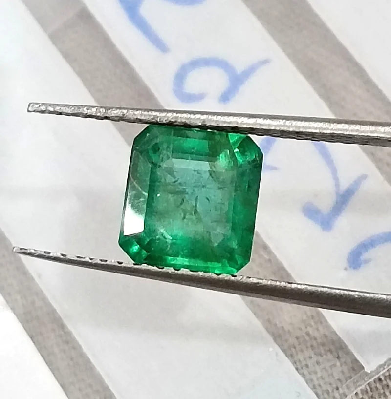 1.59ct Colombian emerald medium deep green natural octagon cut stone/