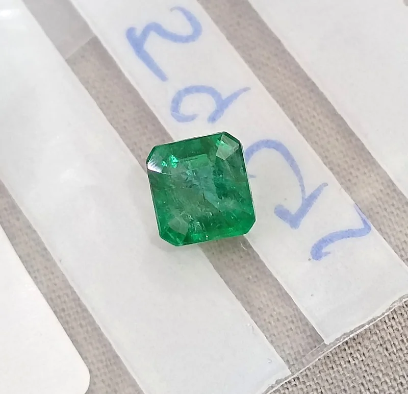 1.59ct Colombian emerald medium deep green natural octagon cut stone