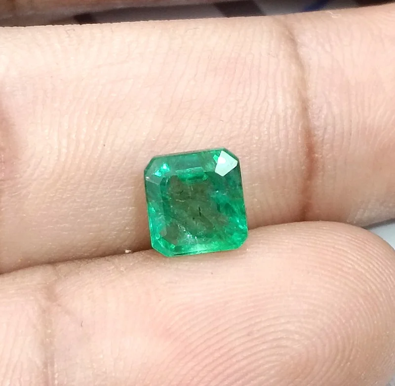 1.59ct Colombian emerald medium deep green natural octagon cut stone