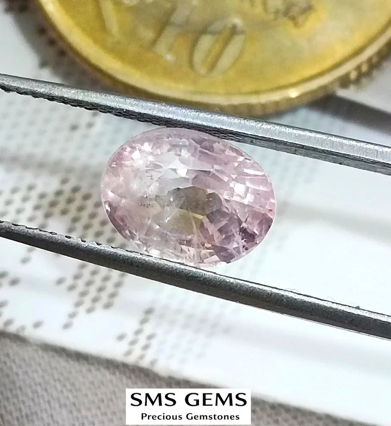 3.71ct Untreated padparadscha sapphire IGI certified orangy pink gemstone/