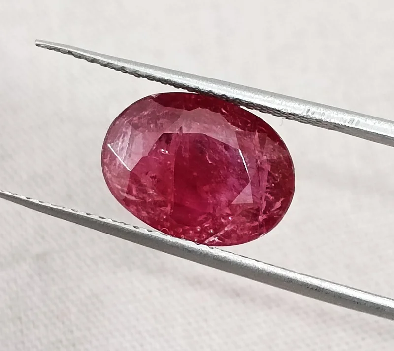 3.42ct Untreated natural ruby SGL certified merlot red gemstone/