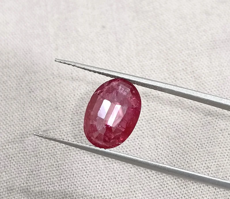 3.42ct Untreated natural ruby SGL certified merlot red gemstone