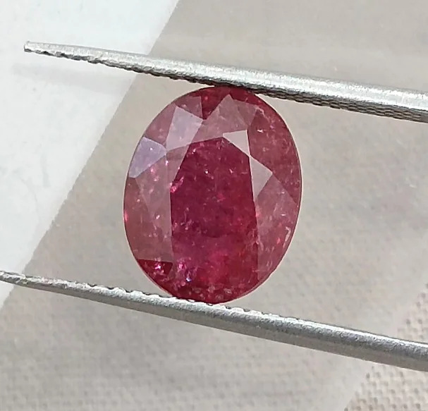 2.39cts Unheated ruby deep cherry red SGL certified gemstone/