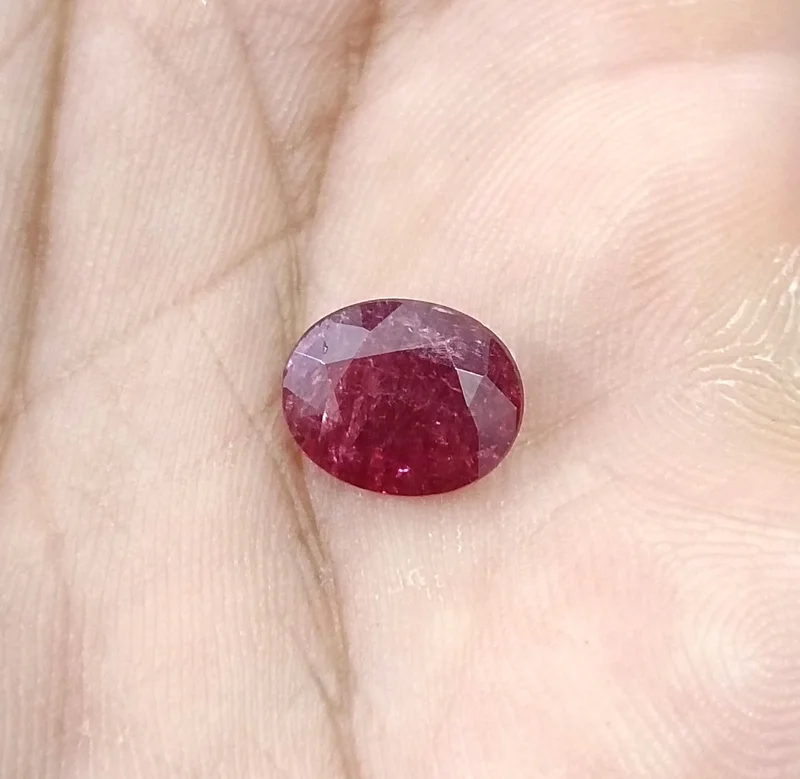 2.39cts Unheated ruby deep cherry red SGL certified gemstone