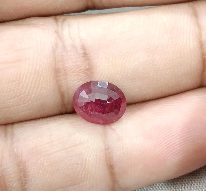 2.39cts Unheated ruby deep cherry red SGL certified gemstone