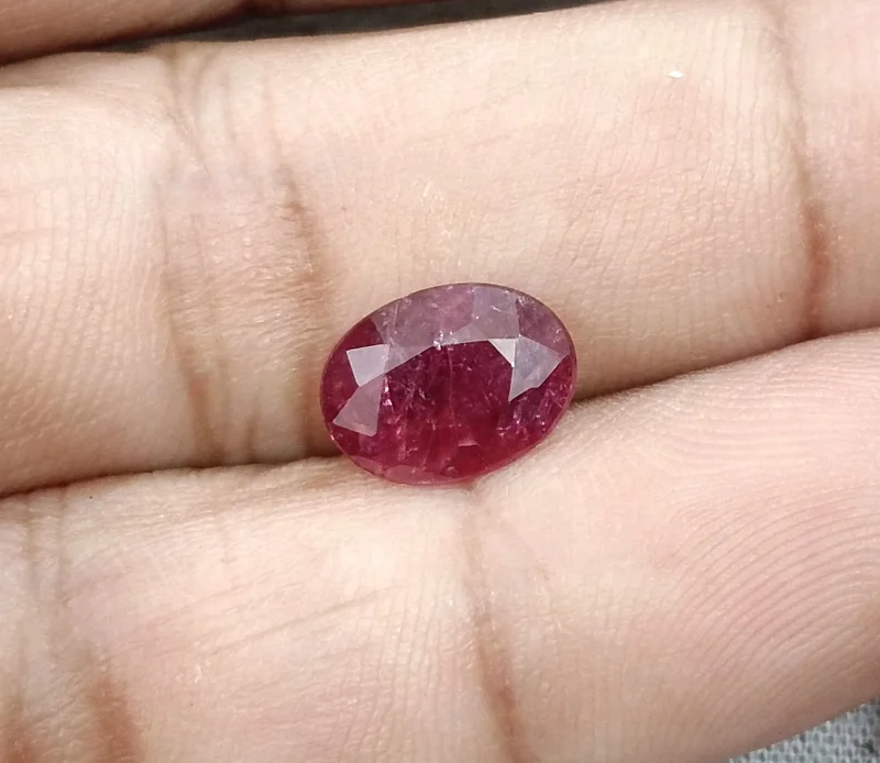 2.19ct Untreated ruby Mozambique deep cranberry red certified gem