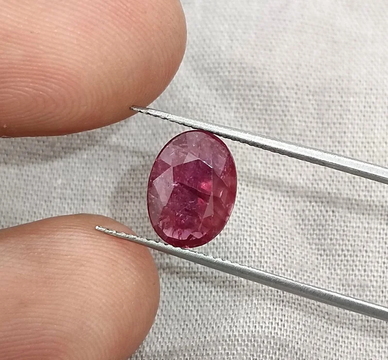 2.19ct Untreated ruby Mozambique deep cranberry red certified gem