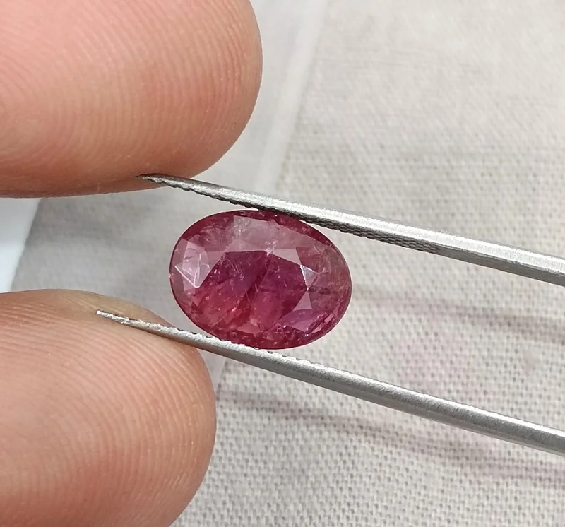 2.19ct Untreated ruby Mozambique deep cranberry red certified gem