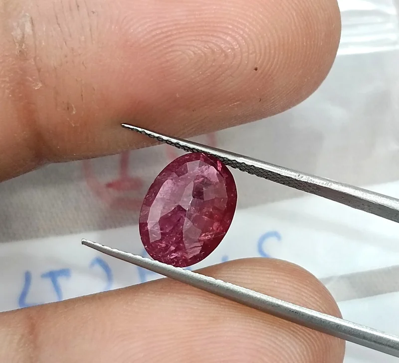 2.19ct Untreated ruby Mozambique deep cranberry red certified gem