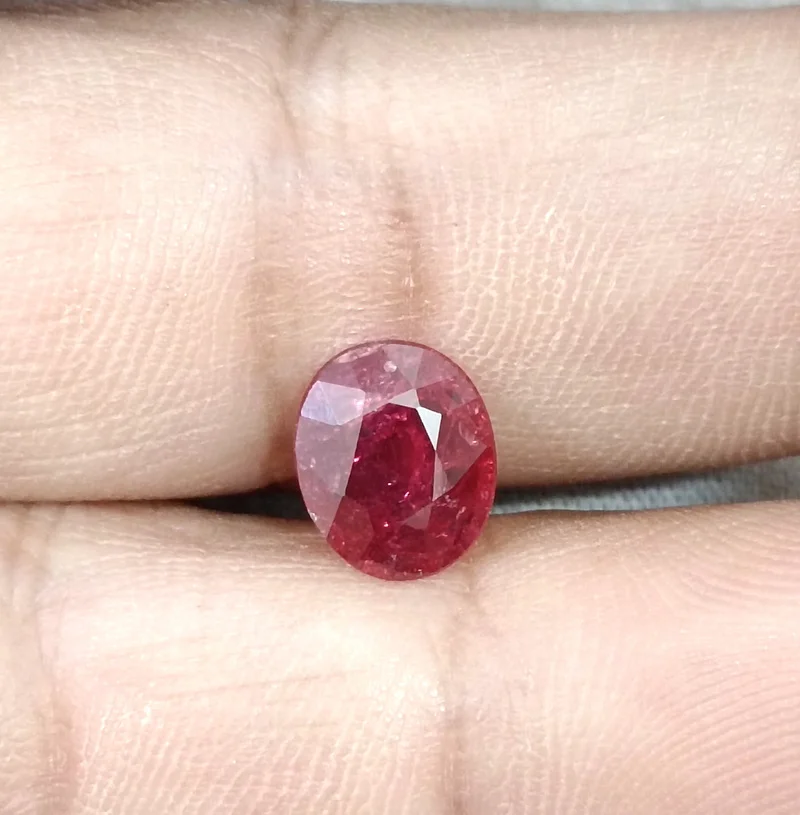 1.89cts Unheated natural ruby crimson red SGL vertified Mozambique gemstone