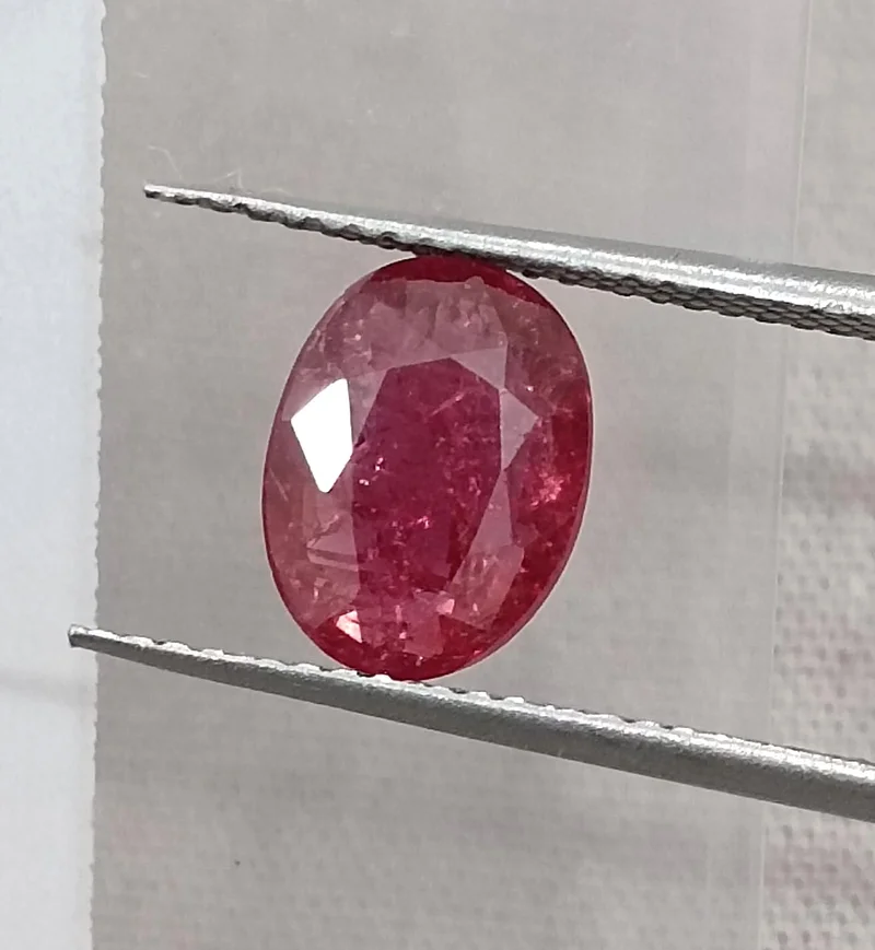 1.68cts Untreated Natural Ruby Cherry Red Mozambique SGL Certified Gemstone/
