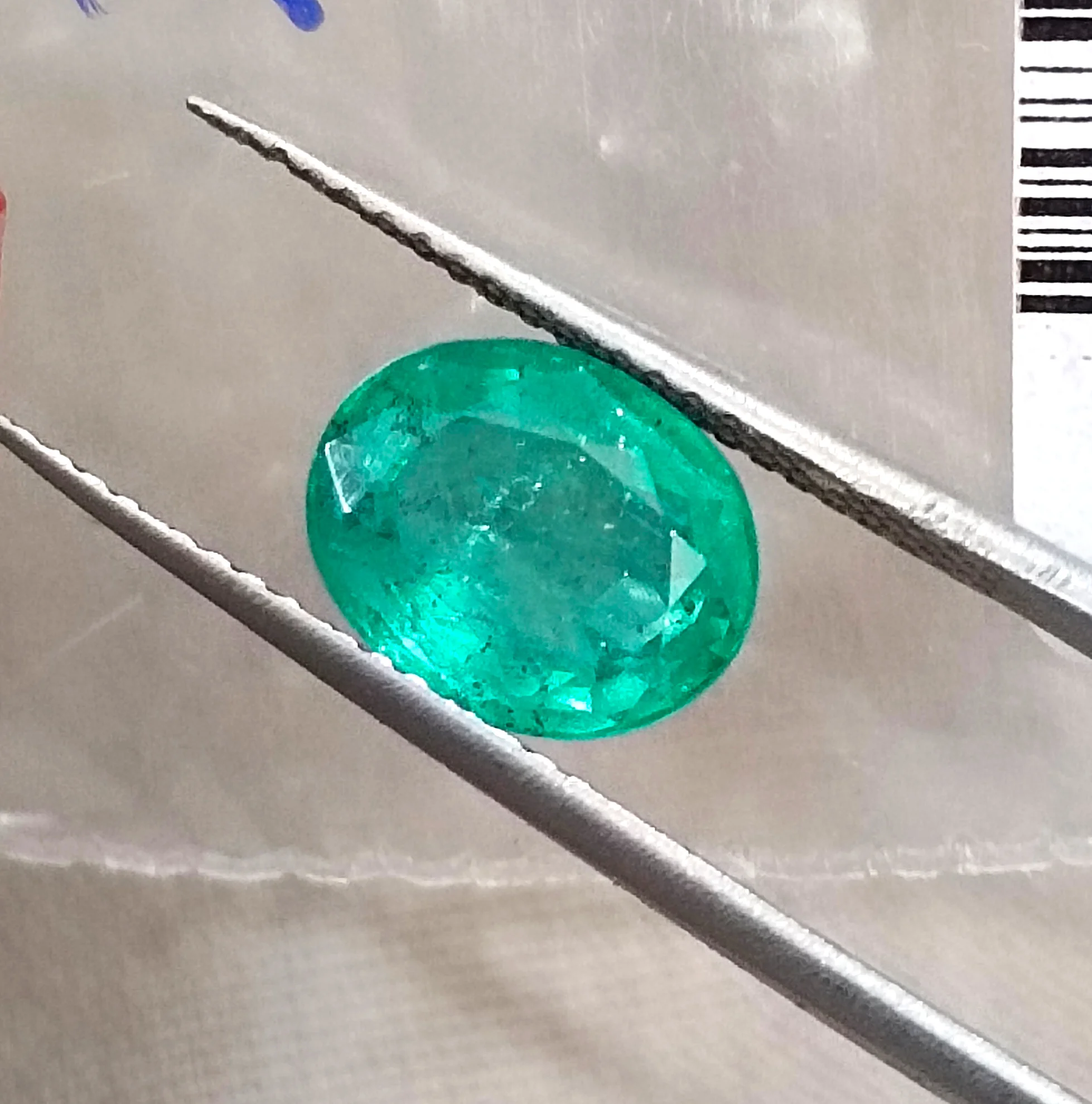 2.09ct Bright medium sea foam green Zambian emerald SGL certified/