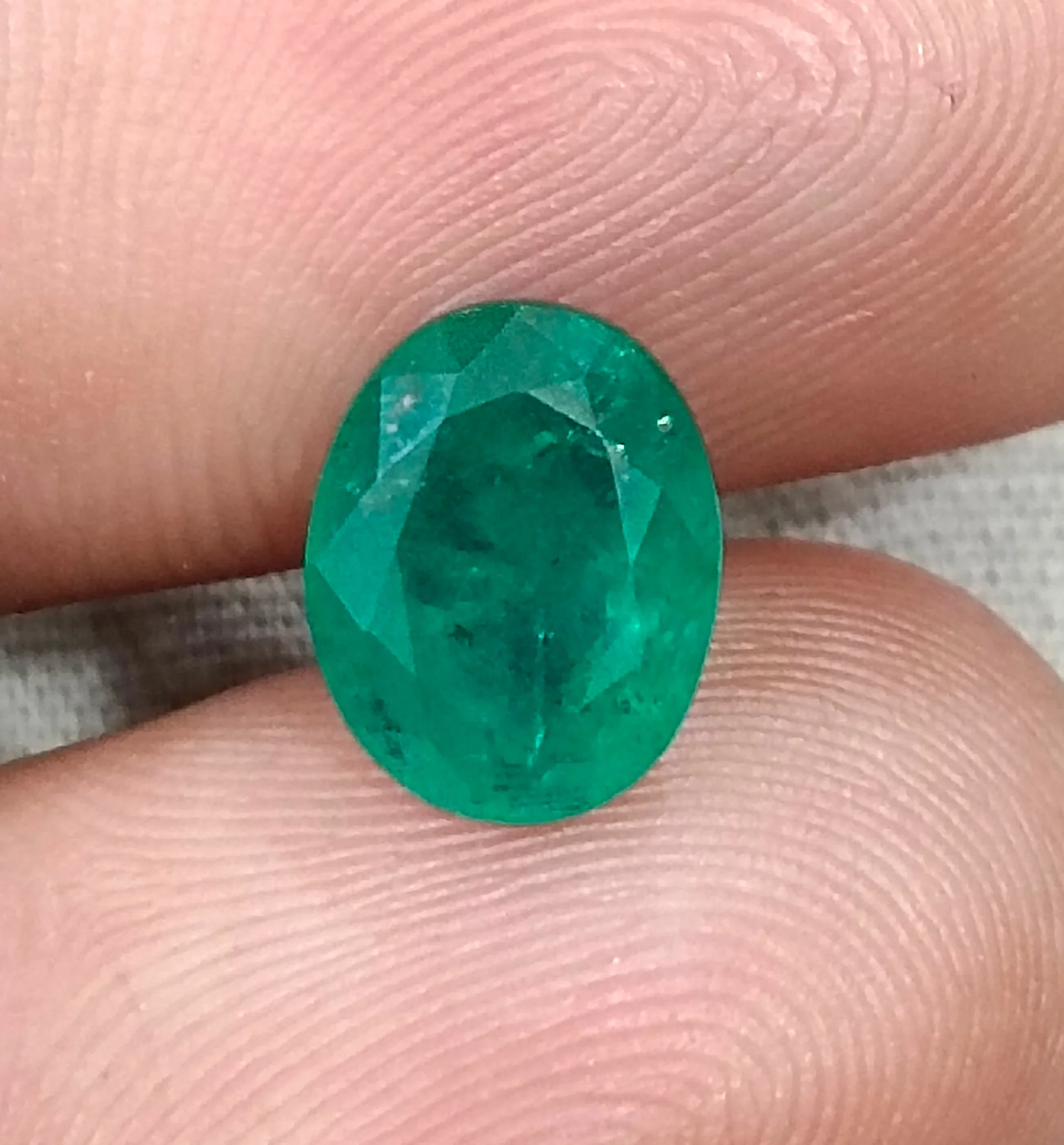 2.30ct Deep velvet green natural emerald Zambia SGL certified