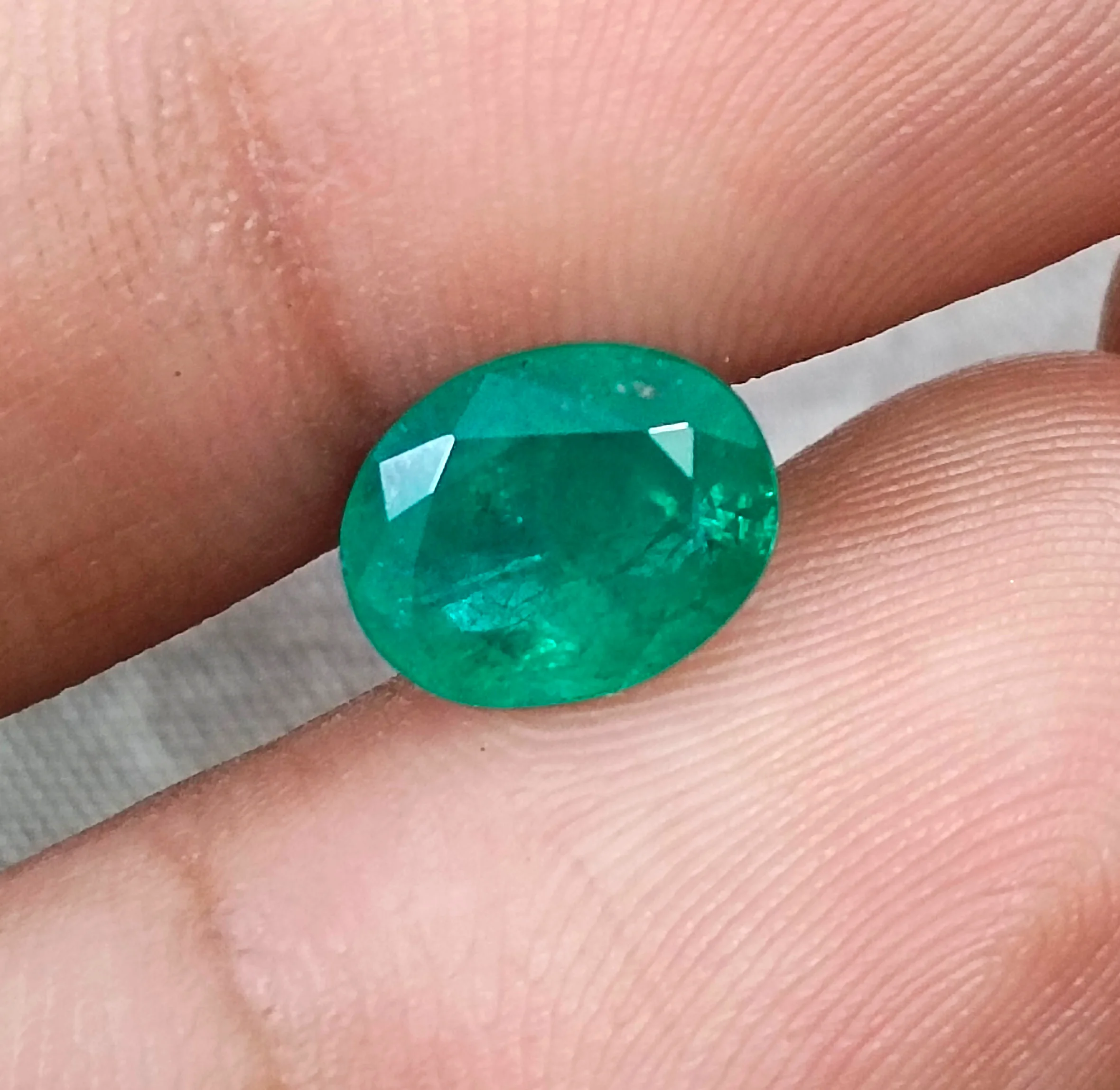 2.30ct Deep velvet green natural emerald Zambia SGL certified