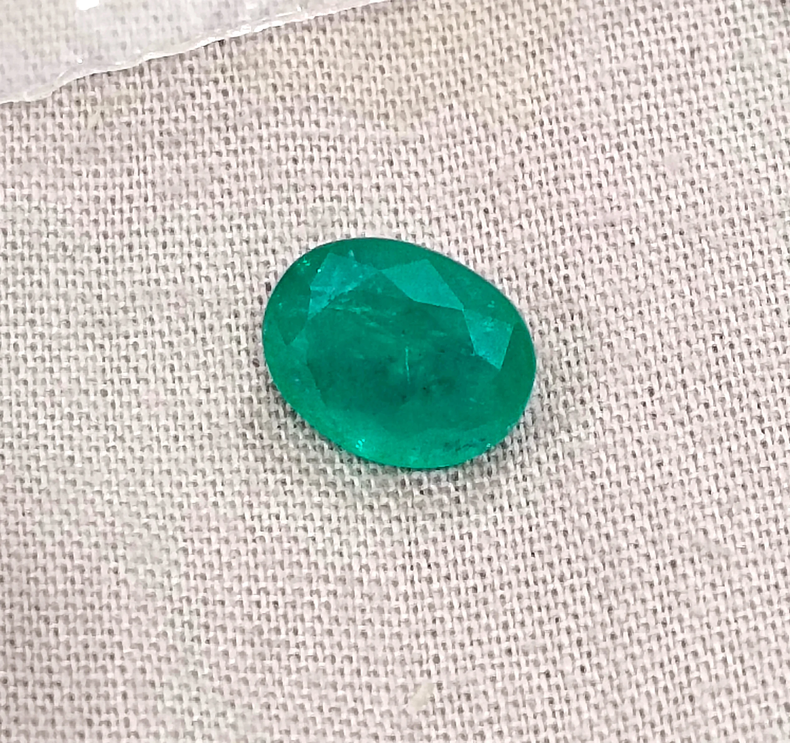 2.30ct Deep velvet green natural emerald Zambia SGL certified