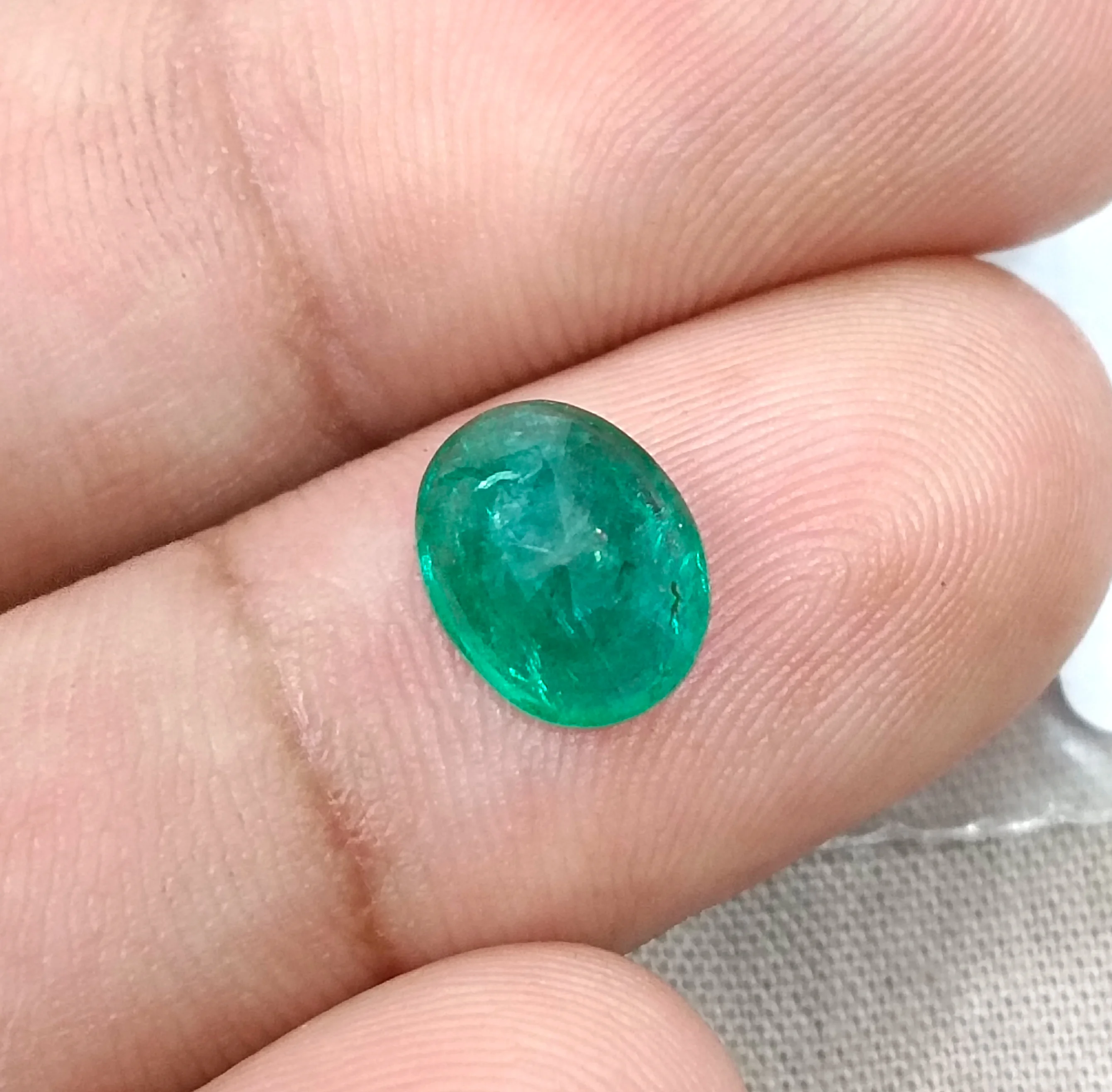 2.30ct Deep velvet green natural emerald Zambia SGL certified