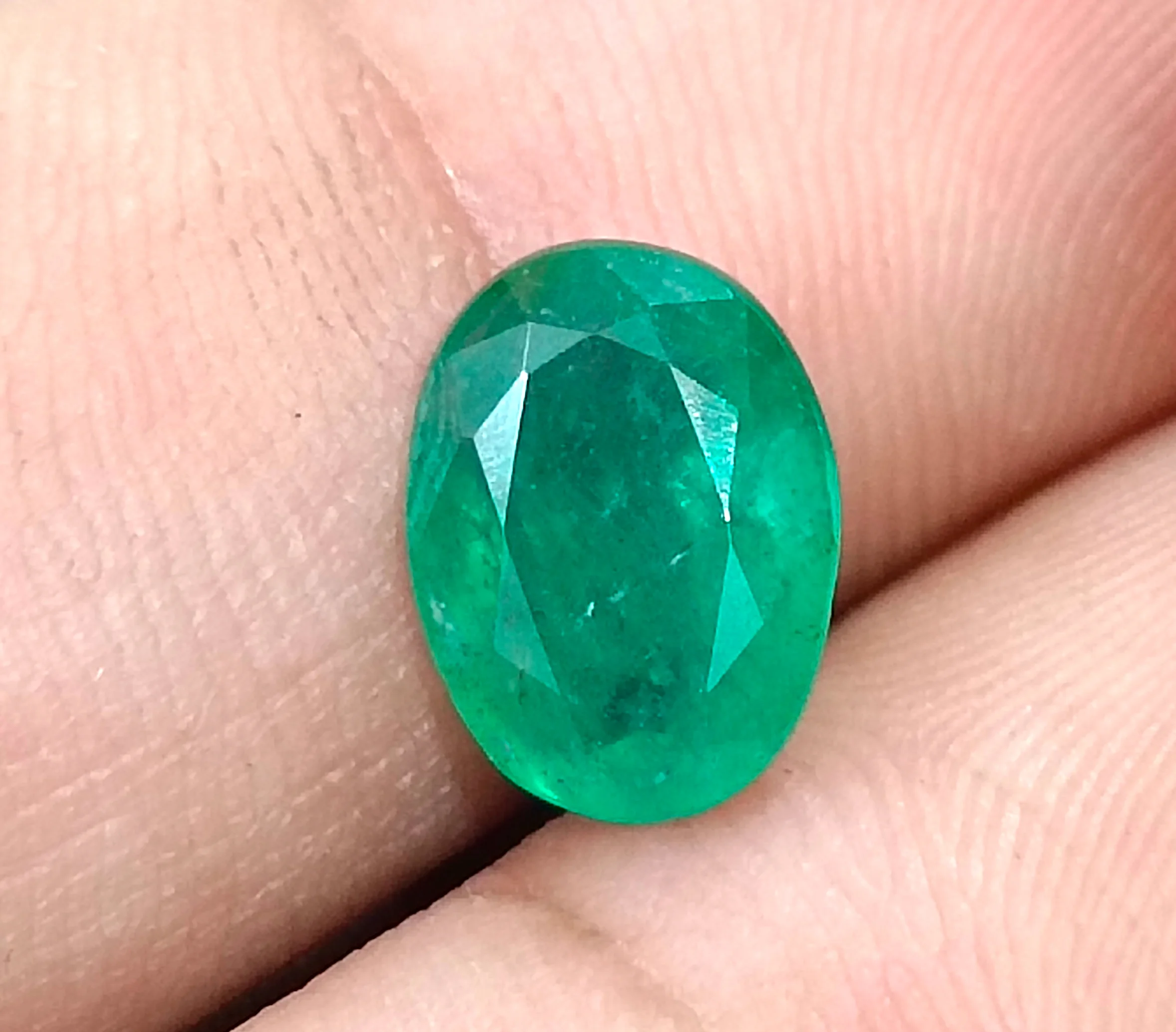 2.73ct Natural emerald deep velvet green oval SGL certified stone/