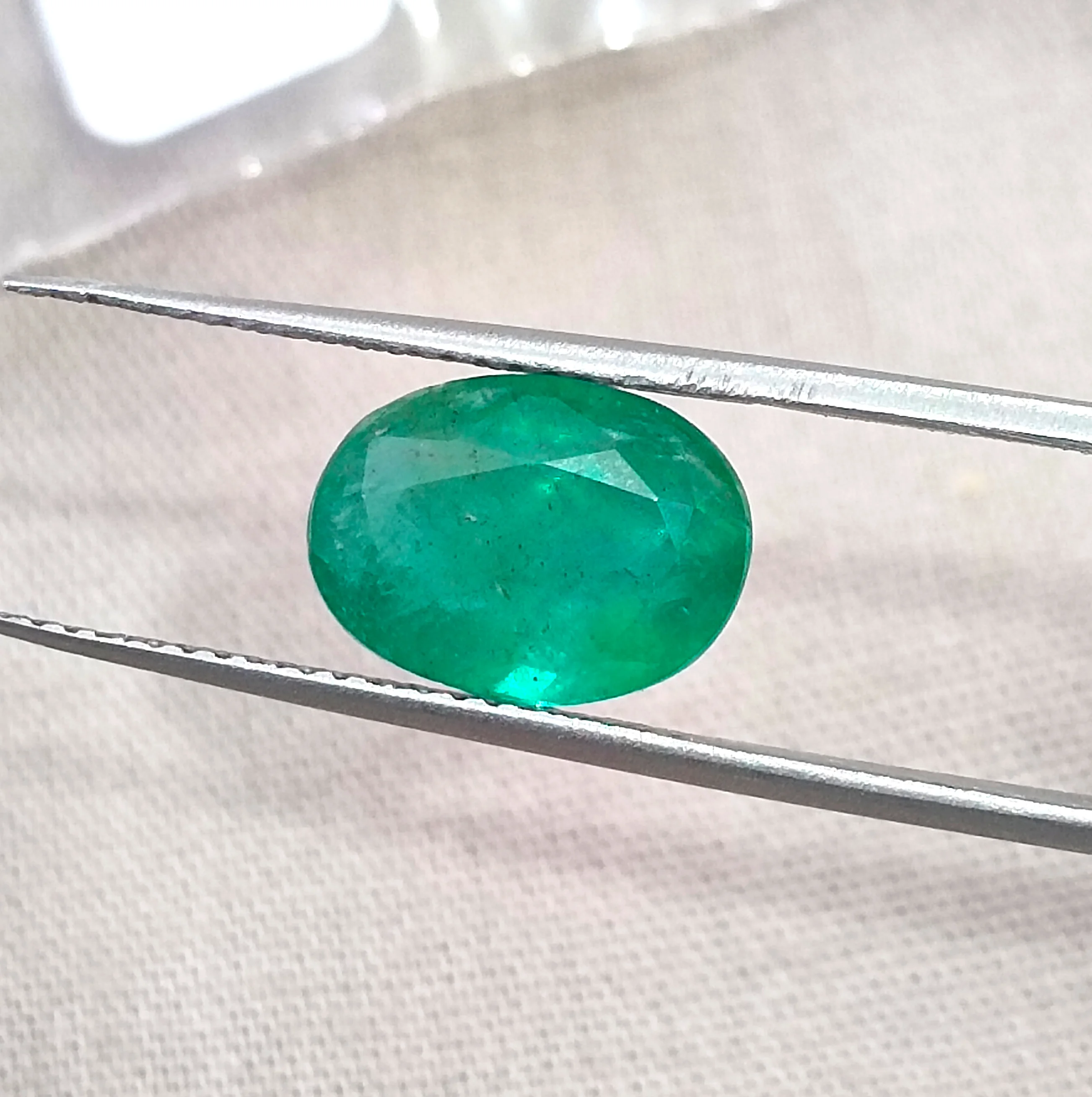 2.73ct Natural emerald deep velvet green oval SGL certified stone