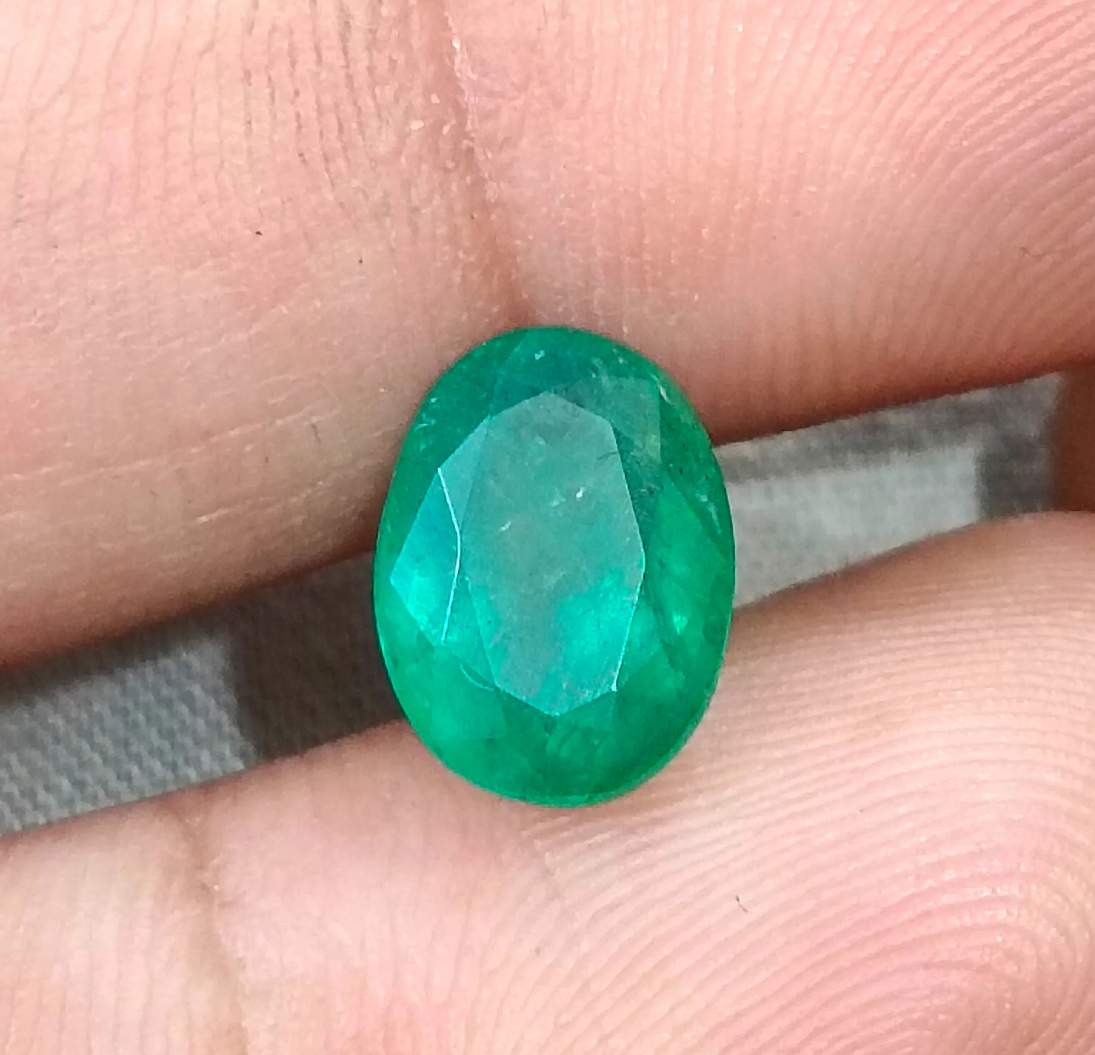 2.73ct Natural emerald deep velvet green oval SGL certified stone