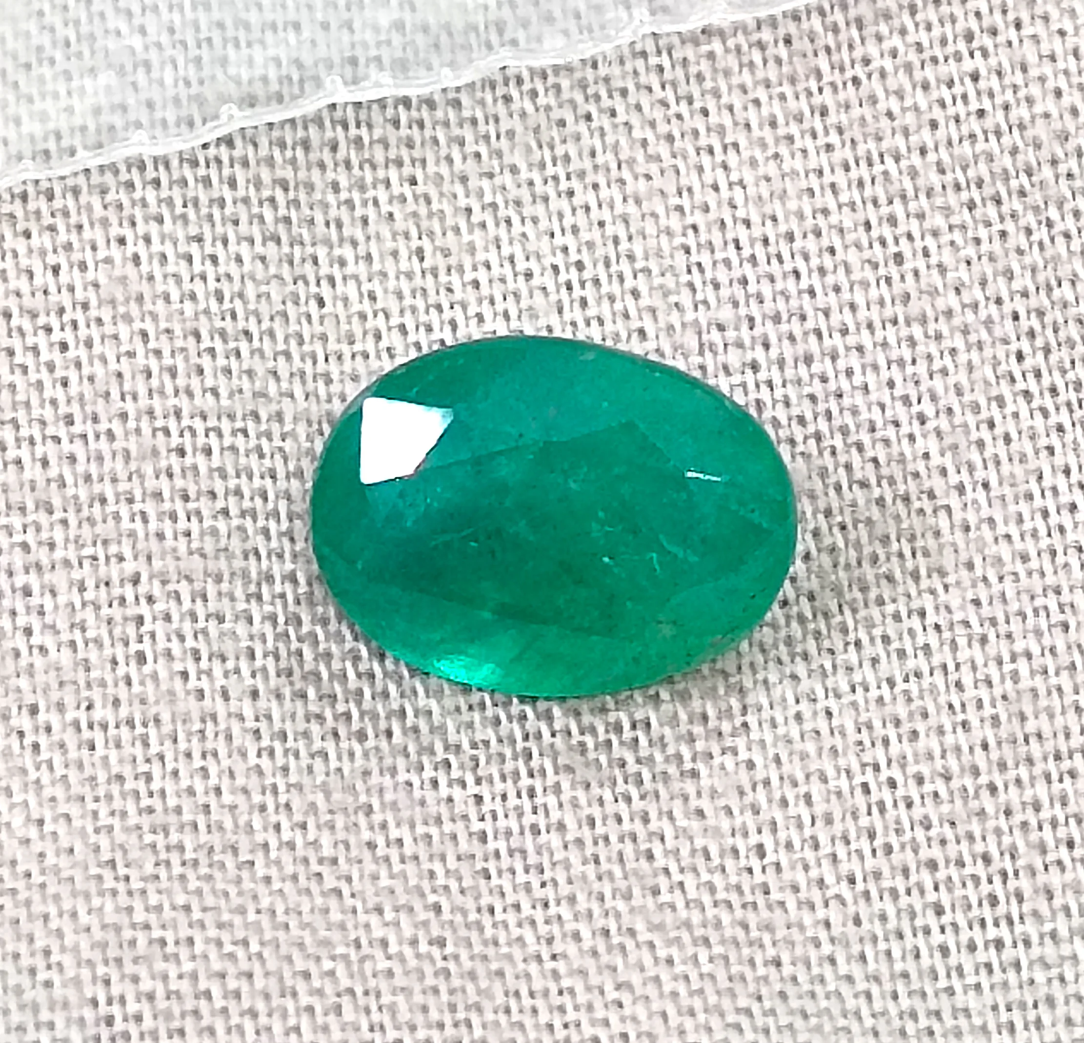 2.73ct Natural emerald deep velvet green oval SGL certified stone