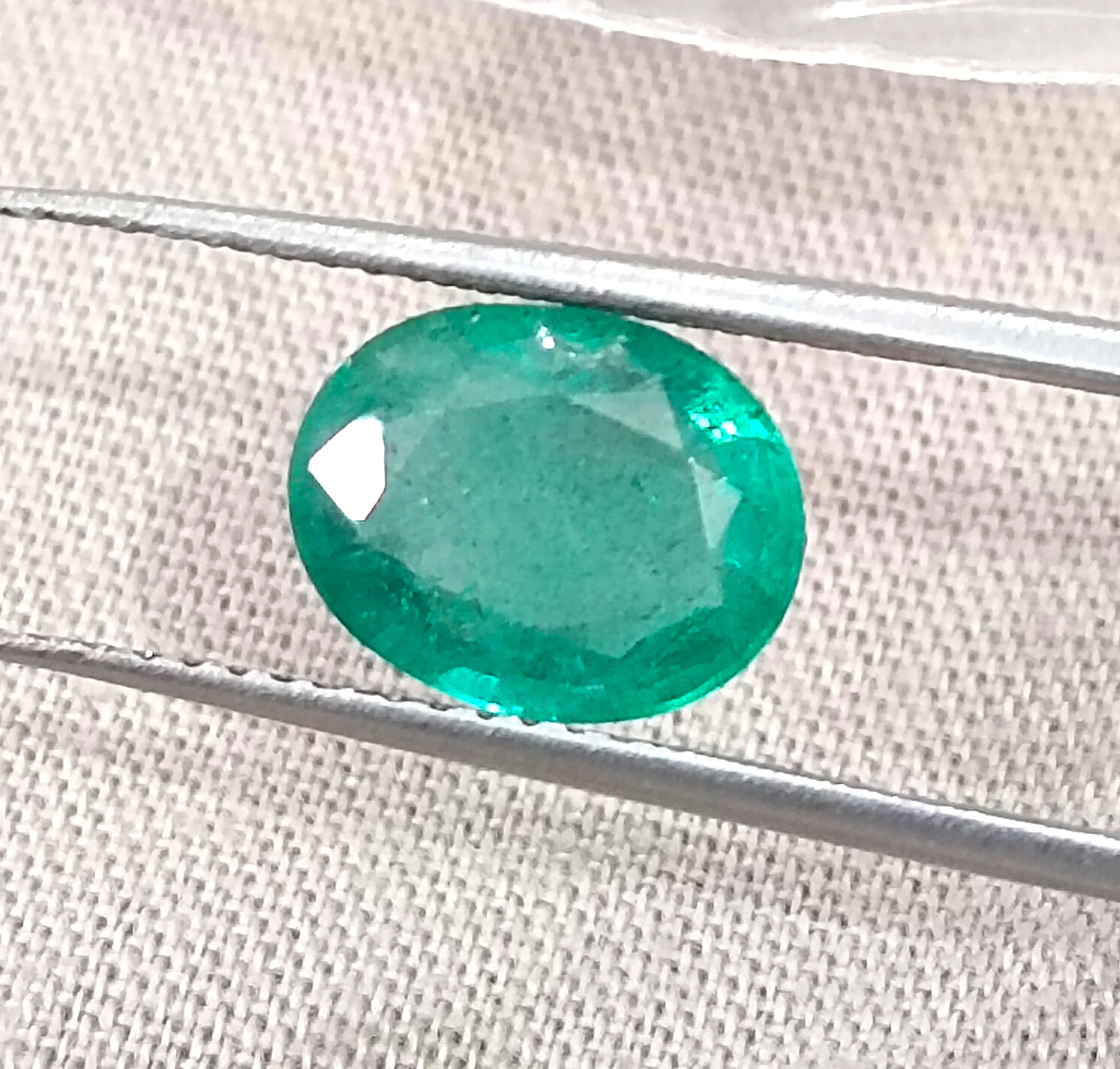 1.87ct Medium green natural Zambian emerald SGL certified