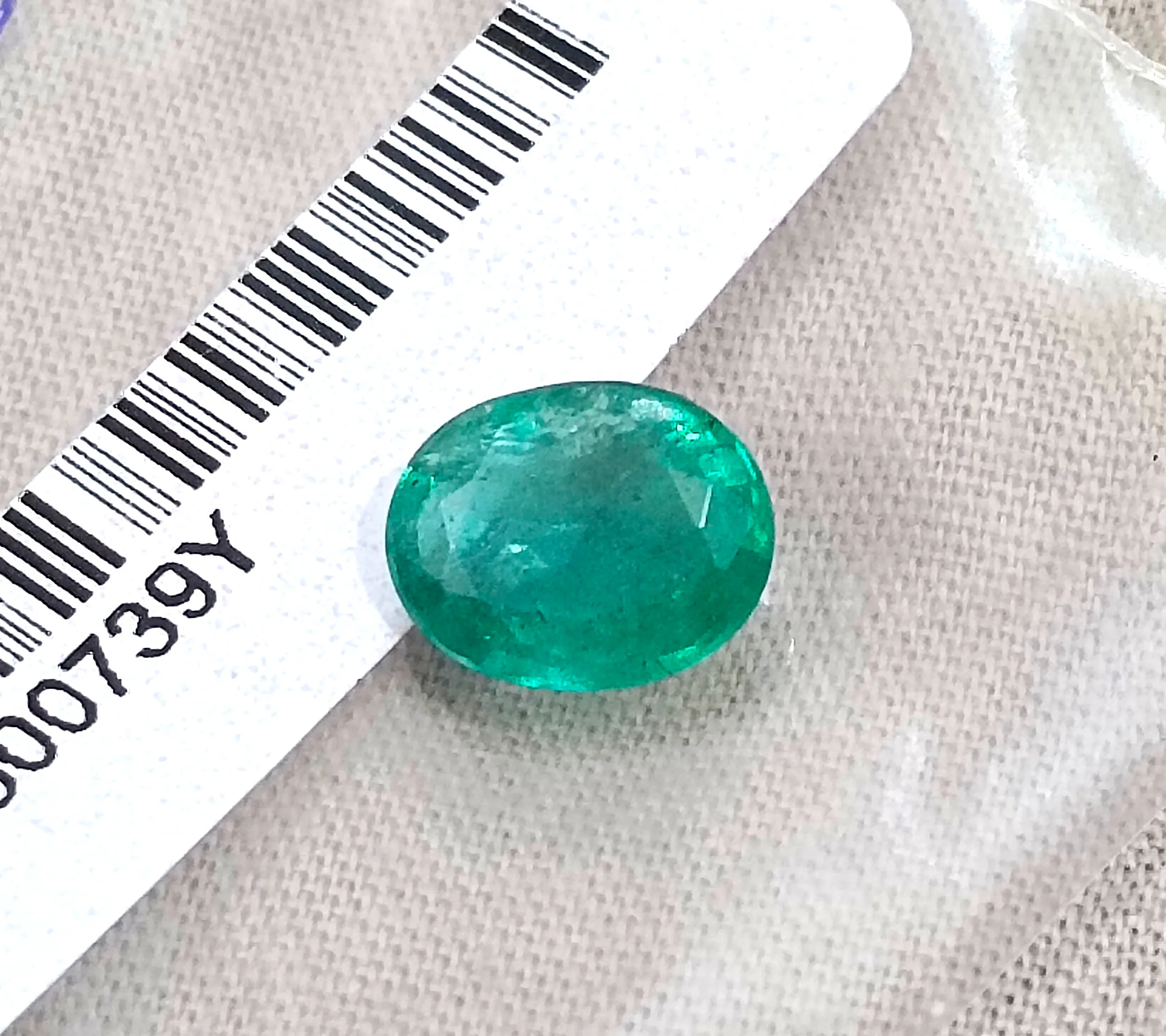 1.87ct Medium green natural Zambian emerald SGL certified
