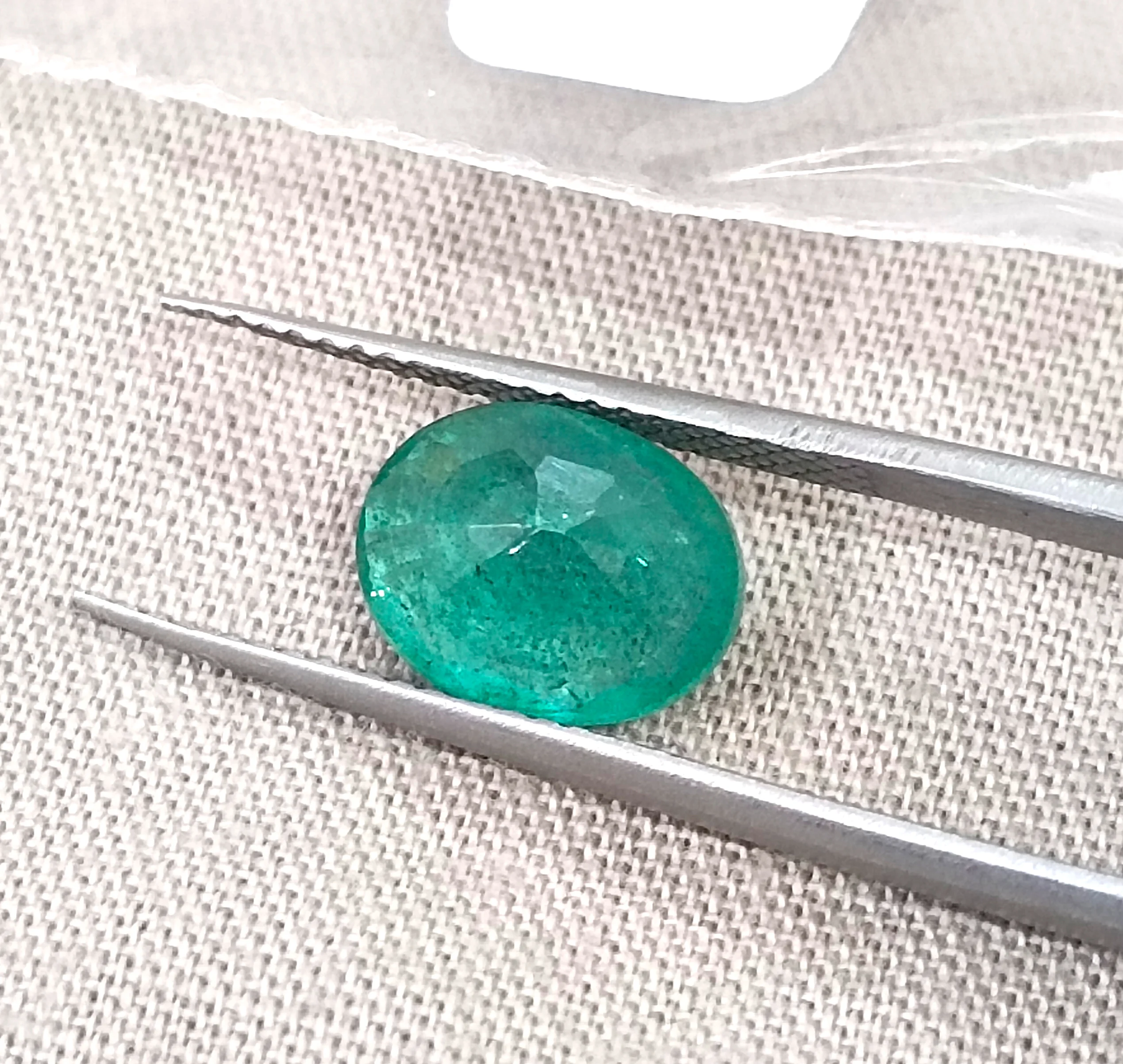 1.87ct Medium green natural Zambian emerald SGL certified