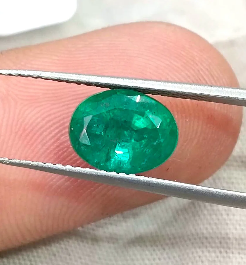 2.31ct Deep glass green emerald Zambia SGL certified stone/