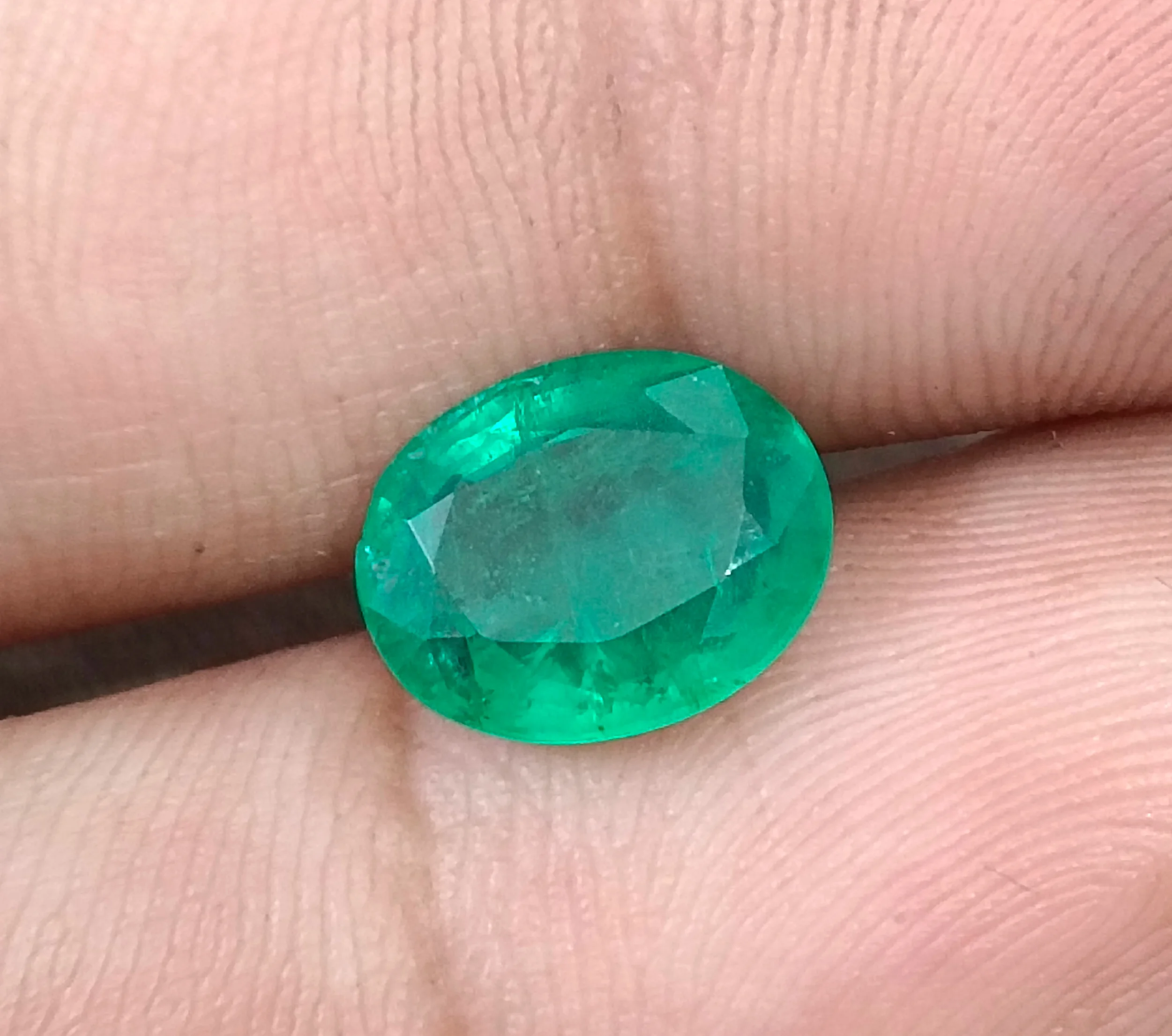 2.72ct Natural emerald medium deep spring green SGL certified stone