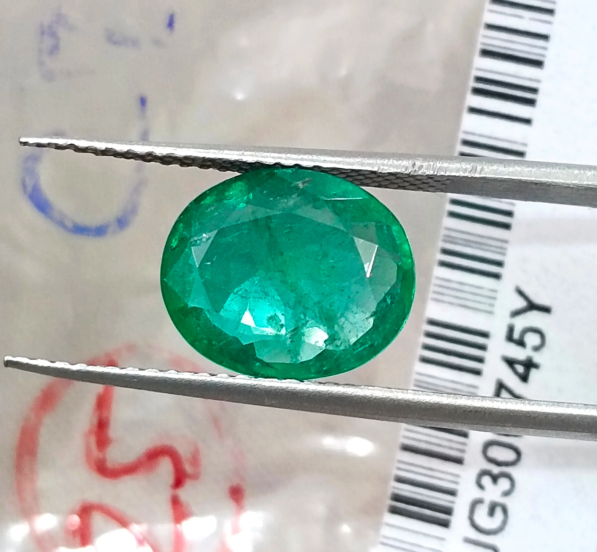 2.55ct Natural emerald alpine green oval SGL certified stone/